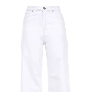 SANDRO Owell Frayed High Rise Wide Leg White Jeans - Women’s Sz 8 NEW